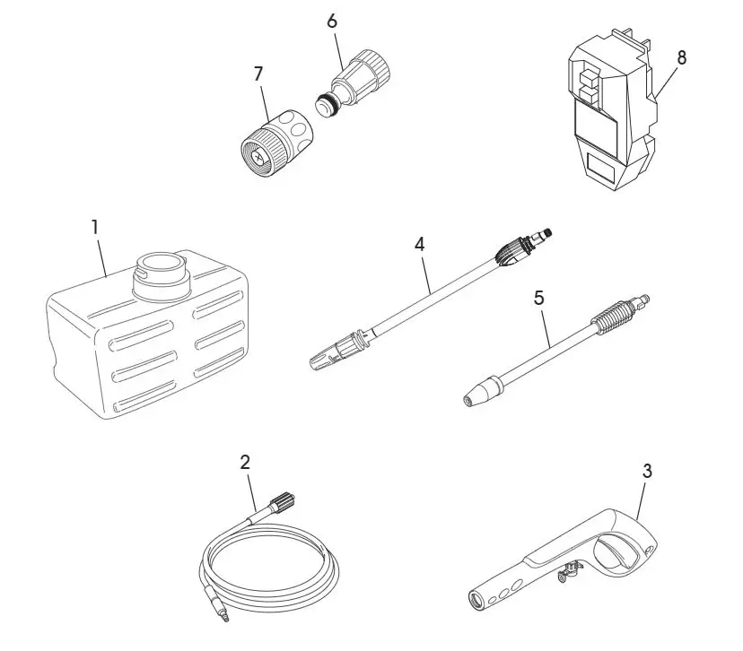 ULINE H-6651 Light Duty Electric Pressure Washer Installation Guide - REPLACEMENT PARTS