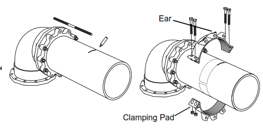 UNI FLANGE UFR1390 14 42 Pipe Restraint - fig