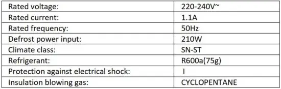 FIG 13 TECHNICAL SPECIFICATIONS