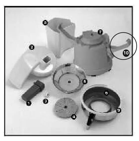 Omega 02 Pulp Ejector Mini Juicers - COMPONENTS