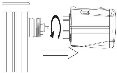 EUROTRONIC Comet Plus Programmable Energy Saving Radiator Thermostat - Inserting 3