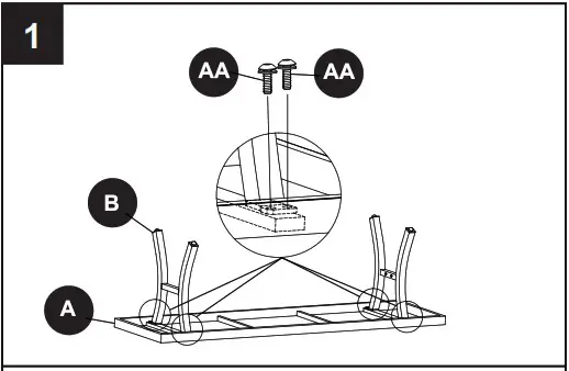 allen plus roth FSS60710L Dining Bench 5106725 - INSTALLATION OVERVIEW 1