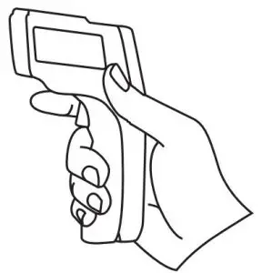 RELEASE to lock the temperature result