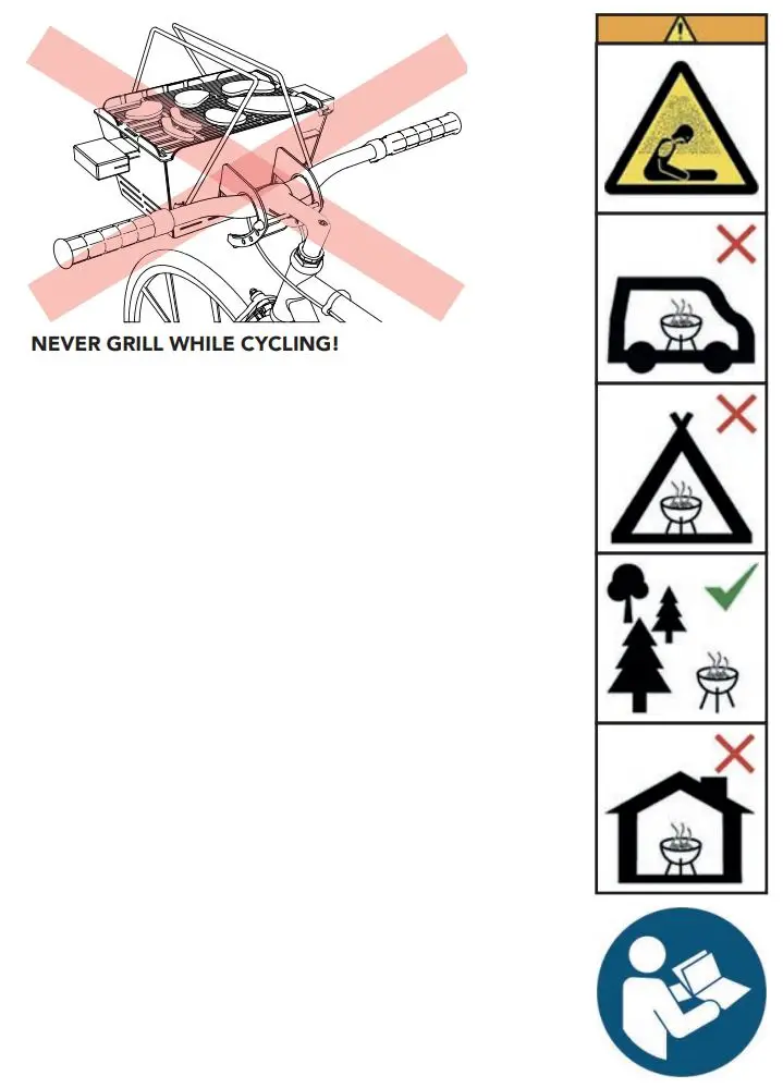 knister EN417 Gas Grill and Gas Hero User Manual - Do not do this