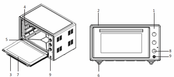 Komfortec IQ M7051N03N 1 Mini Oven - 1