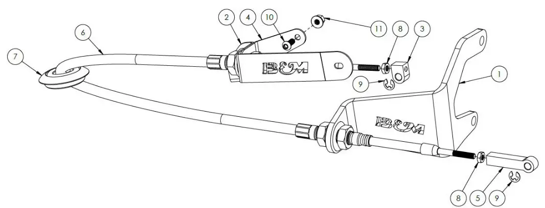 B M 80899 Transfer Case Shift Kit