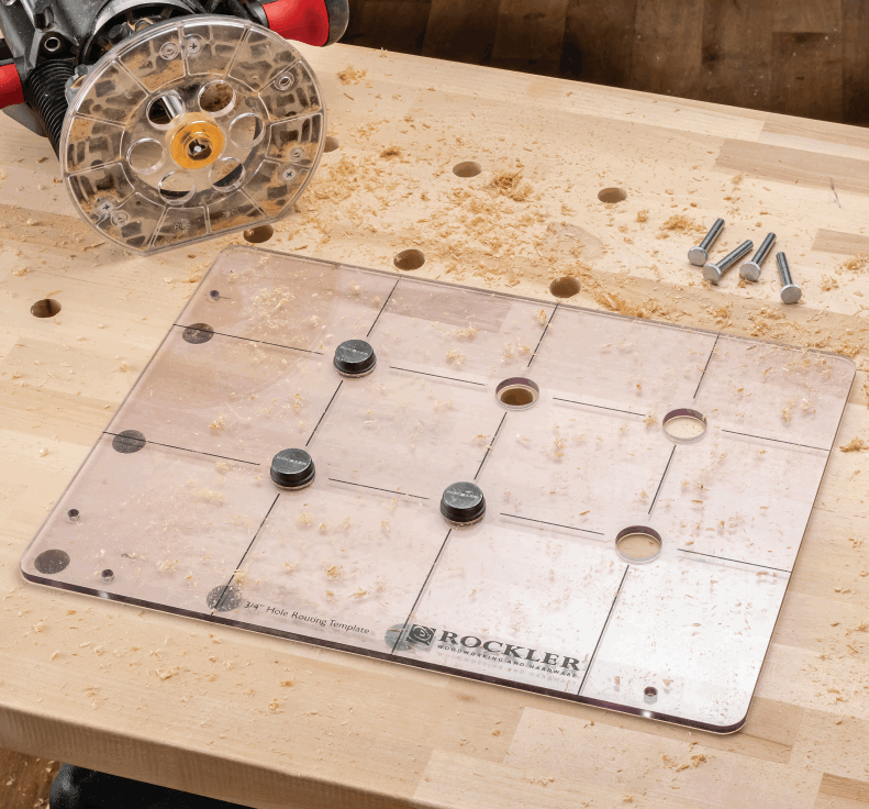 ROCKLER 63779 Bench Dog Hole Routing Template