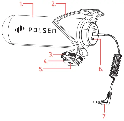 POLSEN MVP-6 Directional Shotgun Microphone - overview