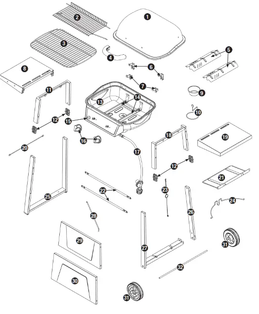 RevoAce GBC1503 Outdoor LP Gas Barbecue Grill - 1