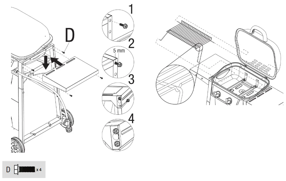RevoAce GBC1503 Outdoor LP Gas Barbecue Grill - 10