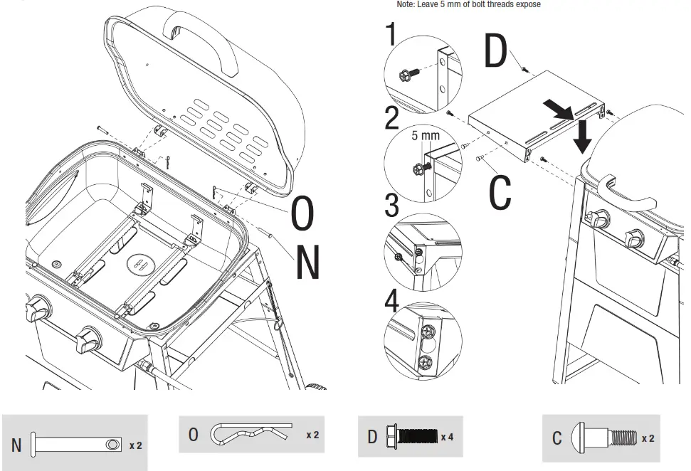 RevoAce GBC1503 Outdoor LP Gas Barbecue Grill - 9