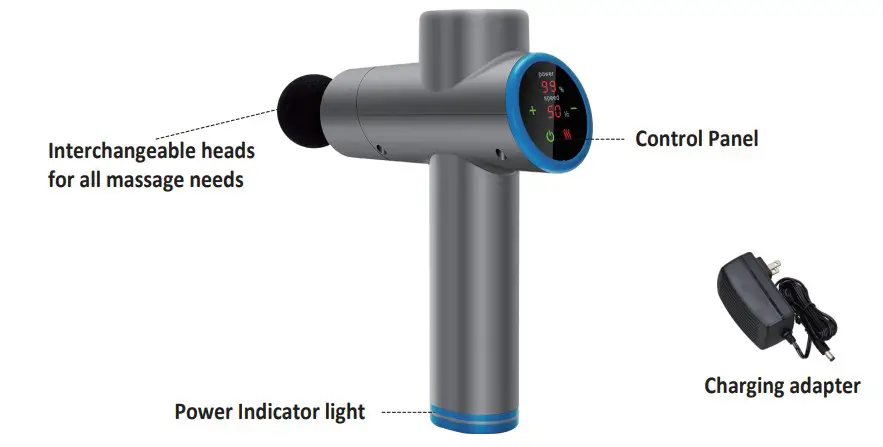 COMFIER CF-4905 Cordless Massage Gun - fig 1
