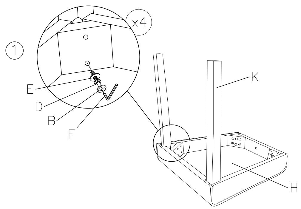 ASHLEY D250-02 Multi Dining Upholstered Side Chair - fig 1