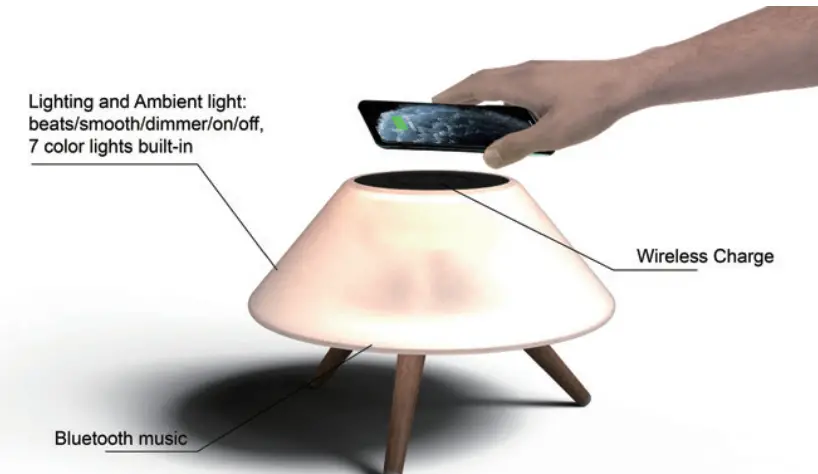 anko Bluetooth Speaker Ambient Light and Wireless Charge - FIGURE 1