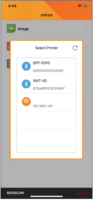 BIXOLON SPP-C300 Web Print SDK iOS 06