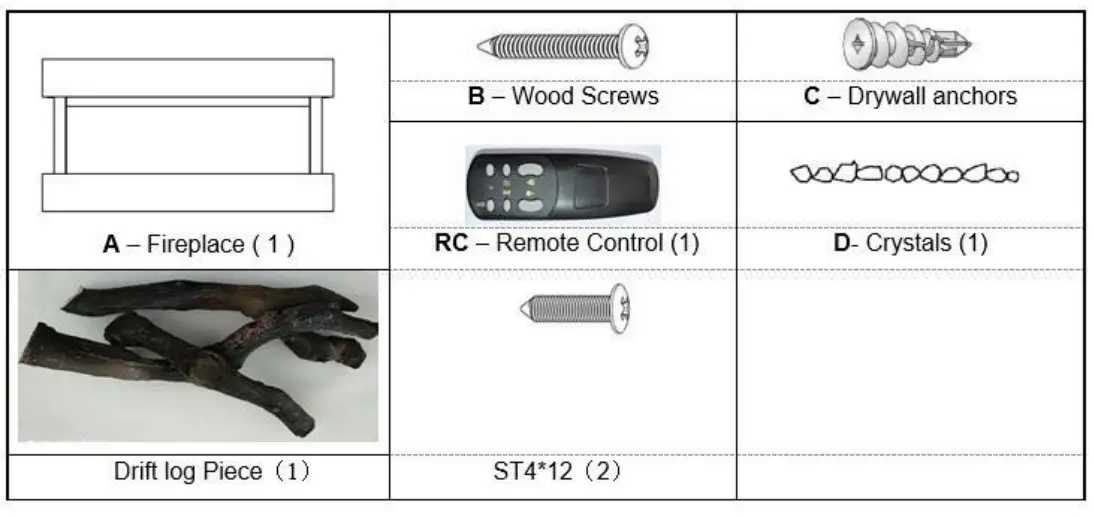 touchstone 80033 Chesmont Series Electric Fireplace-BOX