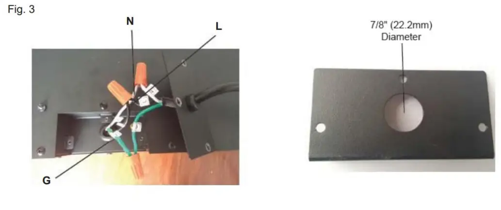 touchstone 80033 Chesmont Series Electric Fireplace-Hard Wire Connection1