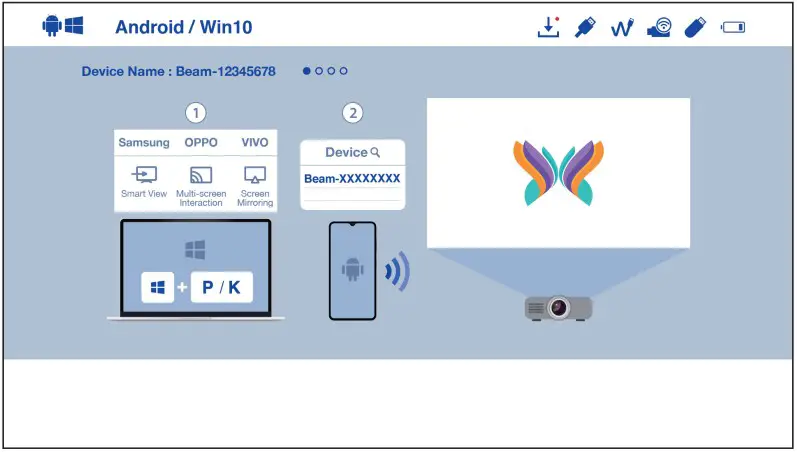 AOPEN QF13 Portable Projector - Android Win10
