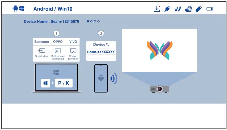 AOPEN QF13 Portable Projector - Google Home Screen Mirroring