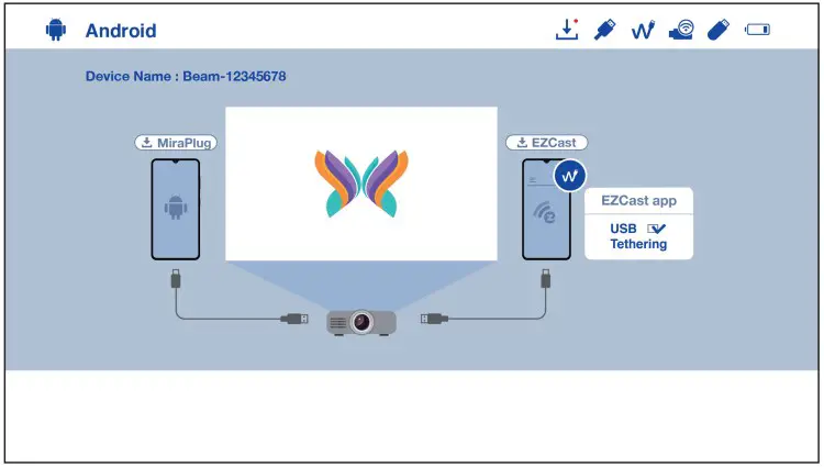 AOPEN QF13 Portable Projector - How to Do Plug and Play