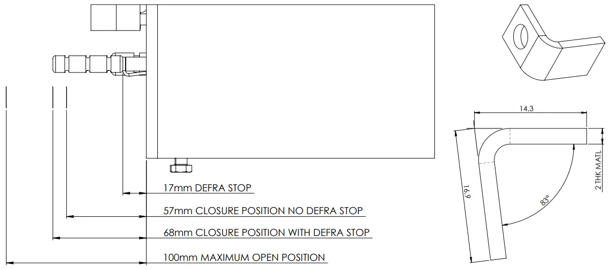 Mendip M00530 00 00 00 02 Woodland DC SE Multi Fuel Wood Burning Stove - Air controls