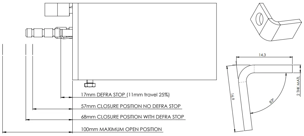 Mendip M00530 00 00 00 02 Woodland DC SE Multi Fuel Wood Burning Stove - air control
