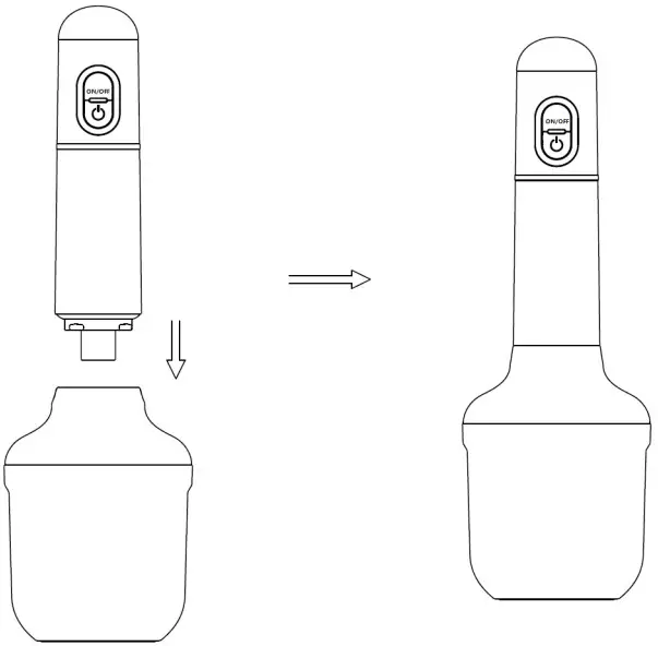 Rasonic RHB B41 B-P V 4 In 1 USB Handheld Blender - chopper lid