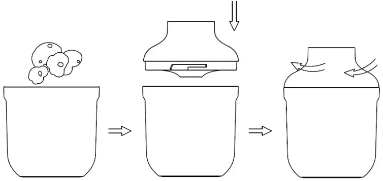 Rasonic RHB B41 B-P V 4 In 1 USB Handheld Blender - container