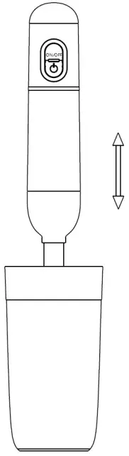 Rasonic RHB B41 B-P V 4 In 1 USB Handheld Blender - mixing cup
