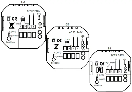 BHT 001Series Round Thermostat - WIRING