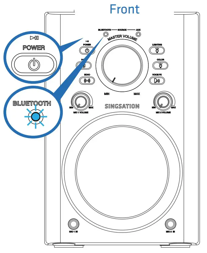 SINGSATION SPKA30Q Karaoke system Wireless Speaker - Turn on