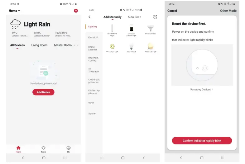Add device through network