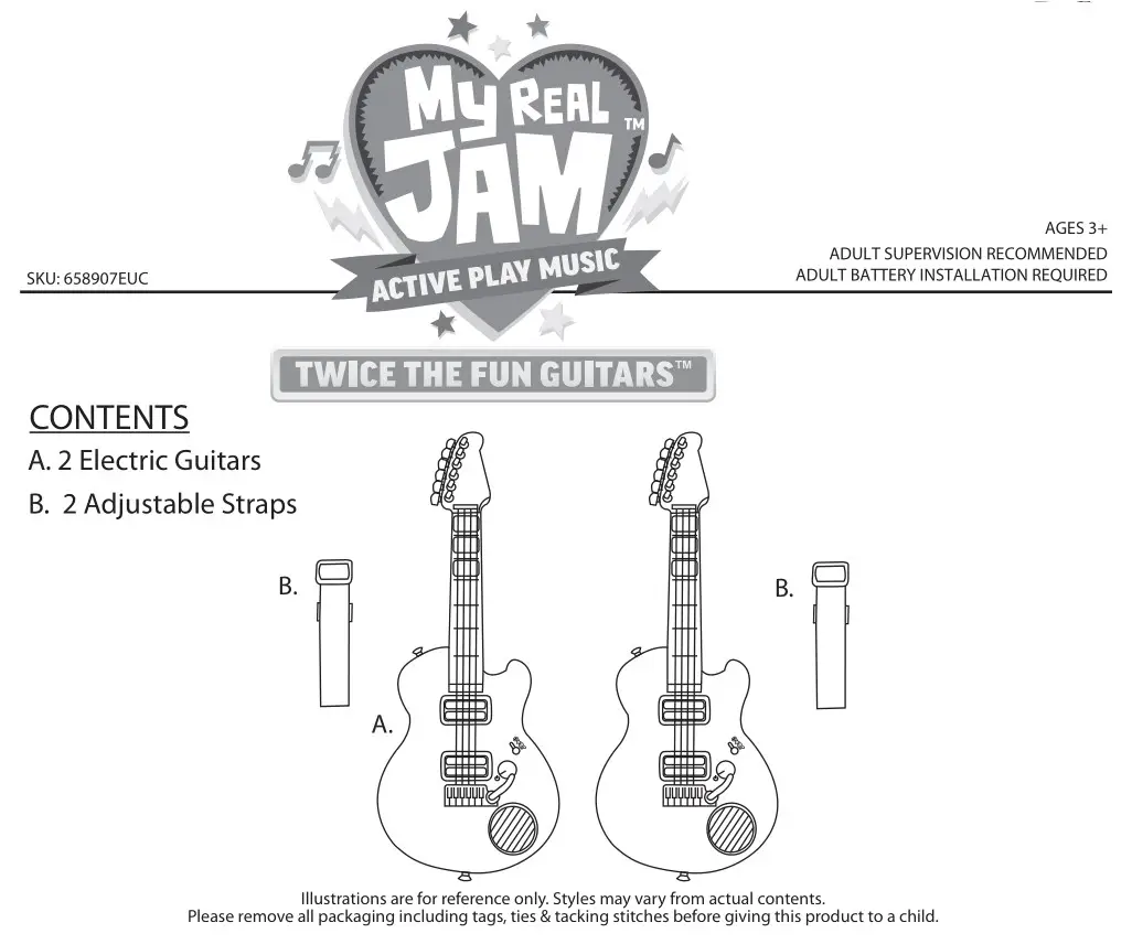 little tikes 658907EUC Electric Guitar User Manual & Contents