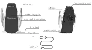Bluestone MCW4 Smart Wireless Car Mount - FIGURE 1