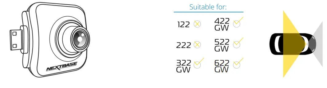 NEXTBASE DEDCD2E3 Dash Camera Accessories - Cabin View Camera