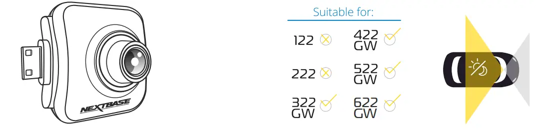 NEXTBASE DEDCD2E3 Dash Camera Accessories - Night Vision Cabin View Camera