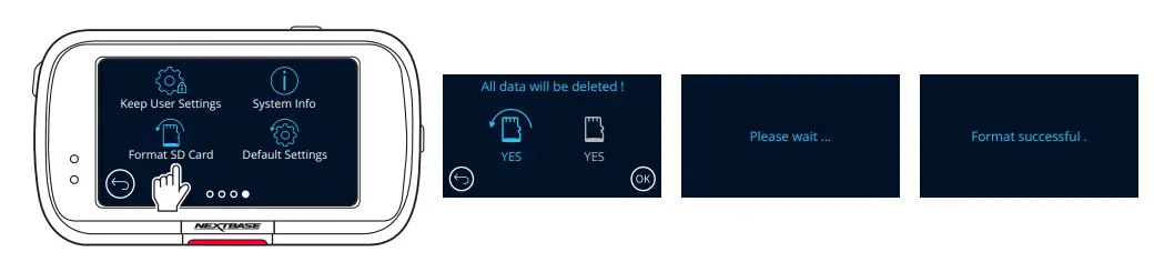 NEXTBASE DEDCD2E3 Dash Camera Accessories - To clear your SD card