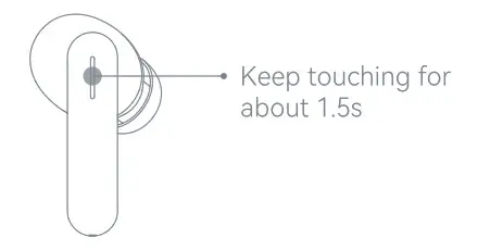 HAYLOU GT7 True Wireless Earbuds- MFB button