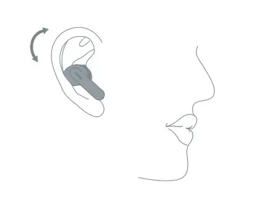 HAYLOU GT7 True Wireless Earbuds- adjust the earbud