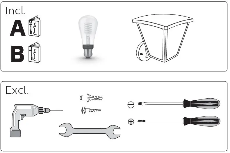 PHILIPS Inara hue Personal Wireless Outdoor Wall Lighting fig-1