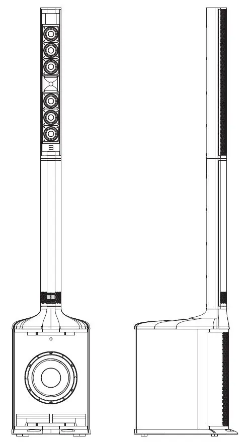auDiopHony H11238 MOJO2000LIVE 12 Inch Active System with Mixer Reverb Bluetooth 5.0 TWS and DSP