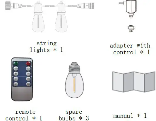 Amico 48FT LED Single Filament String Lights User Fig1