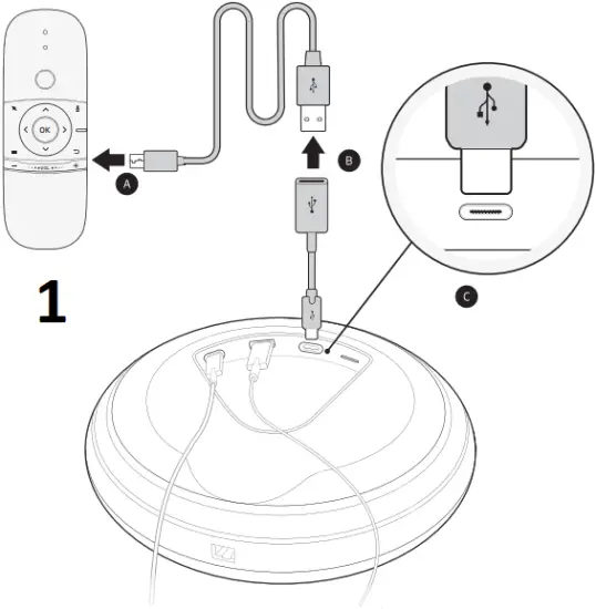 Ab KDE20105 - Charging the remote 2
