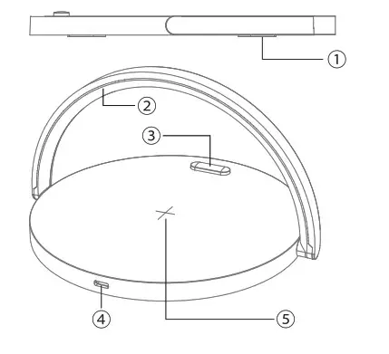 CJ Global 24734 DI 10 Watt LED Wireless Charging Phone Stand - fig