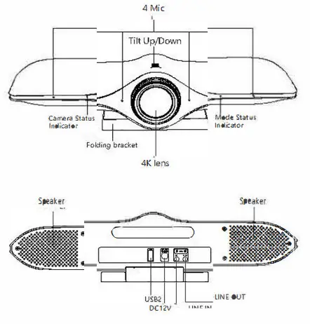 JPL Agora 4K Ultra HD All In One Video Sound Bar - Appearance Display