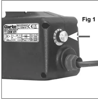Clarke CSW6T Spot Welder 230v 13kw Mild Steel 2mm+2mm - fig