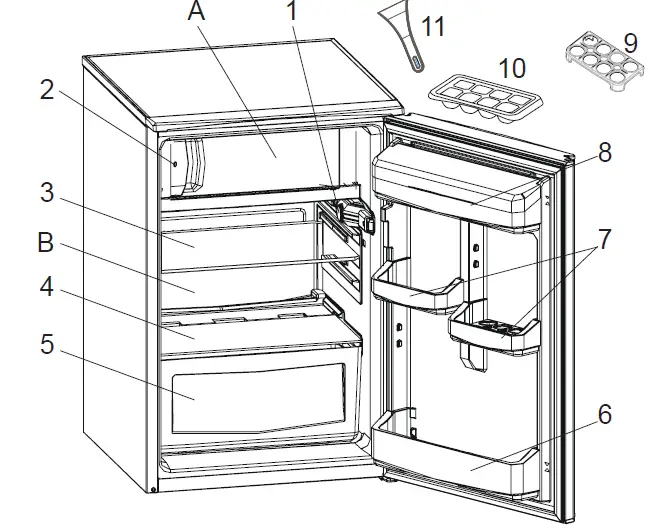 MontPellier MRF48W-1 48cm Icebox Fridge fig 3