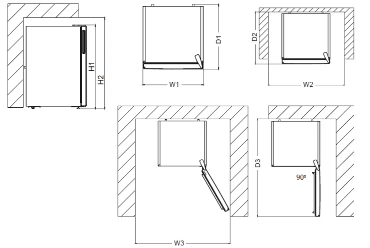 MontPellier MRF48W-1 48cm Icebox Fridge fig 4