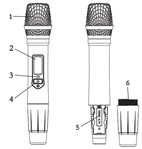 KRIEG KD332 UHF Digital Wireless Microphone User Manual - Handheld mic operation