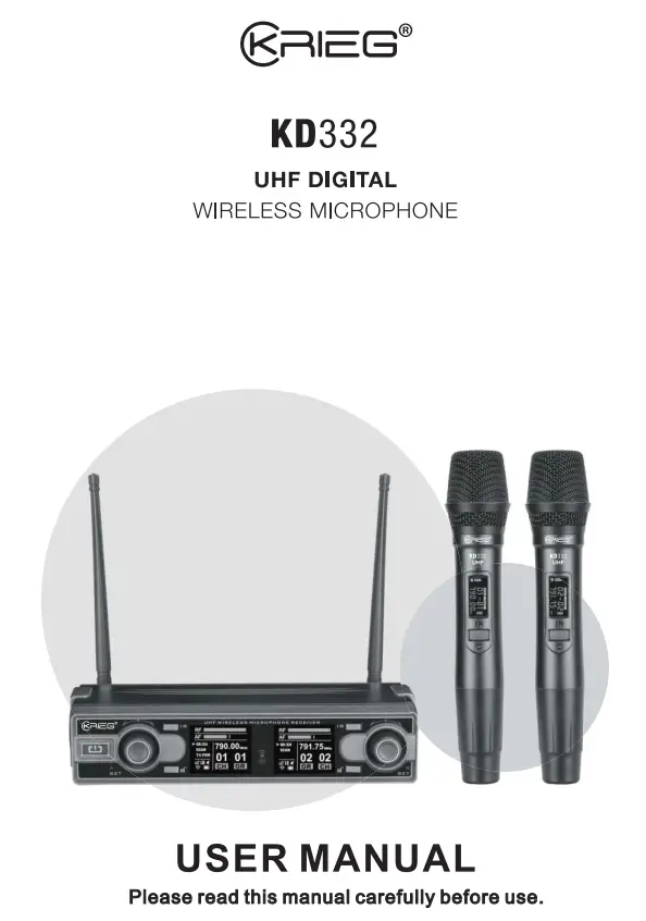 KRIEG KD332 UHF Digital Wireless Microphone User Manual